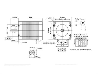 57HD6013-03 Nema 23 Step Motor(2.2Nm)