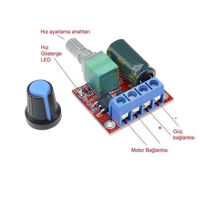 5A 90W 12V DC Motor Hız Kontrol Kartı