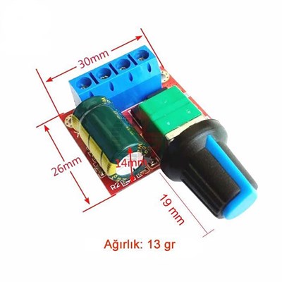 5A 90W 12V DC Motor Hız Kontrol Kartı