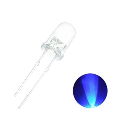 5mm Şeffaf Mavi Led Paketi - 50 Adet