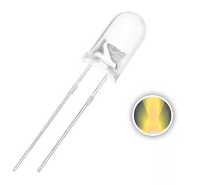 5mm Şeffaf Sarı Led Paketi - 10 Adet