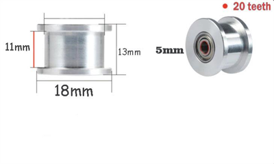 5mm Gt2 20 Diş 10mm Kayış Avare Kasnak(Dişsiz)