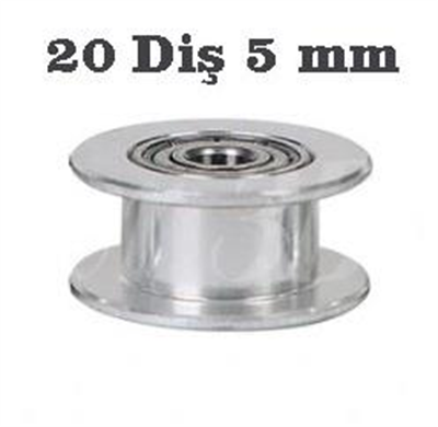 5mm Gt2 20 Diş 6mm Kayış Avare Kasnak(Dişsiz)