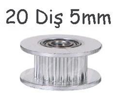 5mm Gt2 20 Diş 6mm Kayış Avare Kasnak(Dişli)
