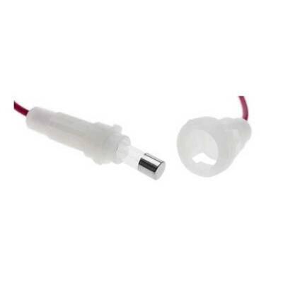 5x20mm Cam Sigorta Uyumlu Kablolu Sigorta Yuvasi-Beyaz(IC-237)