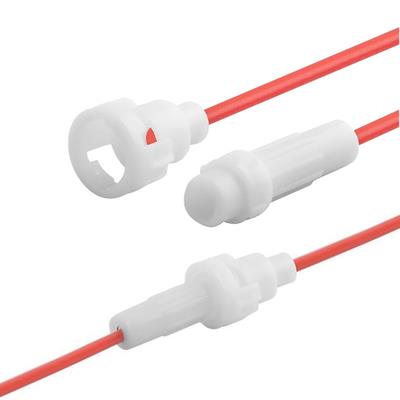 5x20mm Cam Sigorta Uyumlu Kablolu Sigorta Yuvasi-Beyaz(IC-237)