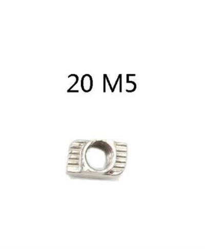 6 Kanal Sigma Profil Somun 50 Adet (M5 Tırtıklı Somun)