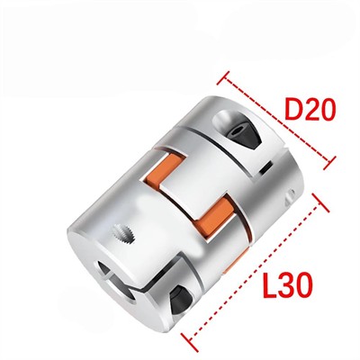 6.35x8 Hassas Boşluksuz Lastikli Alüminyum Kaplin-D20L30