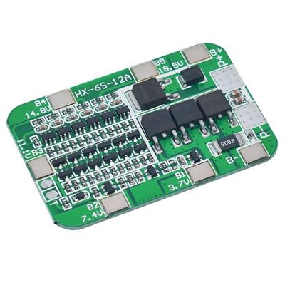 6S 12A BMS 25.5V 18650 Lityum LiPo Pil Şarj Koruma Modülü