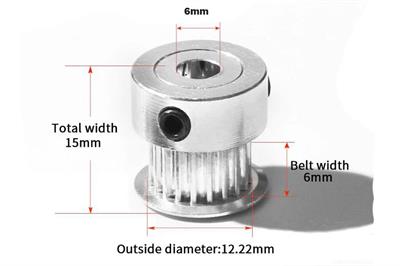 6mm Gt2 Kasnak (20 Diş)