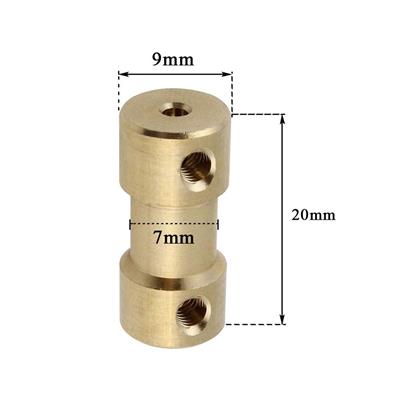 6x6mm Mini Dc Motor Sabit Pirinç Kaplin
