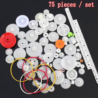 75 Parça Plastik Dişli Çark Seti (DC Motor - DIY - Hobi Seti)
