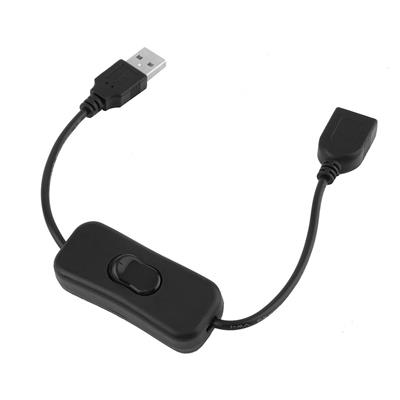 Anahtarlı USB Uzatma Kablosu Siyah(Dişi-Erkek) - 30cm