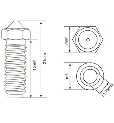 Anycubic Kobra 2-3 Pro-Plus-Max-Crator Uyumlu Sertleştirilmiş Çelik Nozzle(0.8mm)