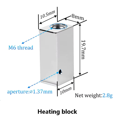 Anycubic Kobra 2 Yükseltilmiş Hotend Alüminyum Kare Blok
