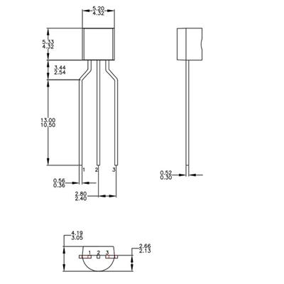 BC557 Transistör Bjt Pnp TO-92 100mA, 45V(100 Adet)