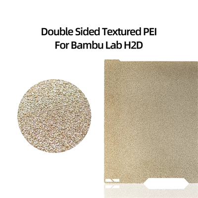 Bambu Lab H2D Çift Taraflı Pütürlü Pei Yay Çeliği Tabla-355x347mm