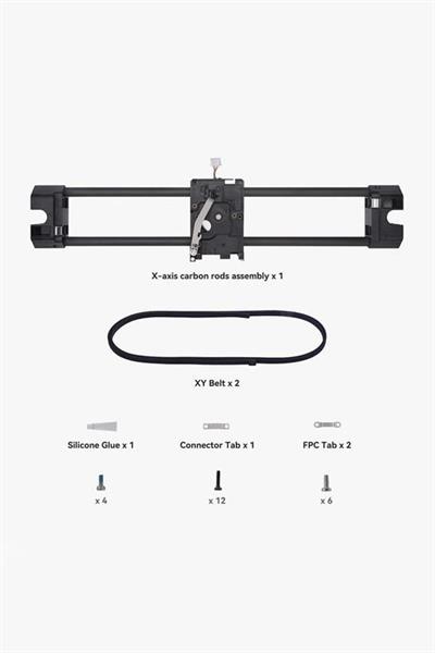 Bambu Lab X Axis Carbon Rods Assembly-P1P-P1S-X1-X1C-X1E-FAC003