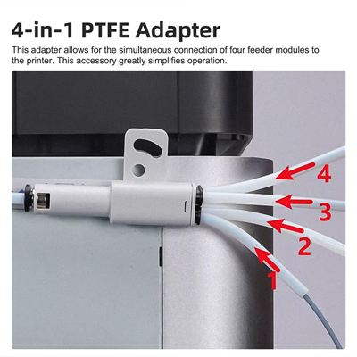 Bambu Lab X1-P1 Serisi Uyumlu 4-in-1 PTFE Adapter-FAZ013-N