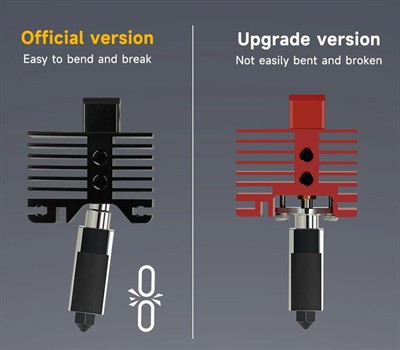 Bambu Lab X1-P1 Uyumlu Yükseltilmiş Hotend TZ 2.0 Bi Metal Mekanik Hotend Seti(Kırmızı)