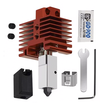 Bambu Lab X1-P1 Uyumlu Yükseltilmiş Hotend TZ 2.0 Bi Metal Mekanik Hotend Seti(Kırmızı)
