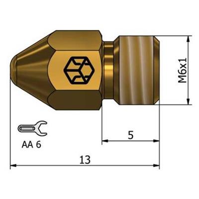 CSA Zortrax Pirinç Nozzle(0.4mm)