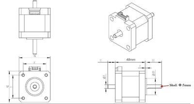 Çift Milli Nema 17 Step Motor