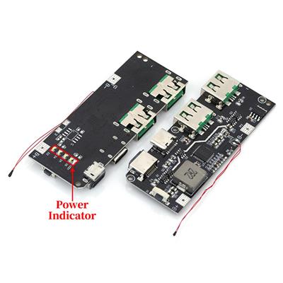 Çift USB 5V 22.5W Ledli Micro-Type-C Girişli Powerbank Hızlı Şarj Modülü