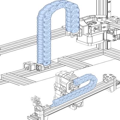 Cnc-3D Yazıcı Drag Zincir Kablo Taşıyıcı 1 Metre(7x15mm)