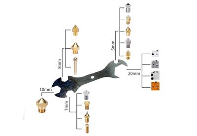 Çok İşlevli Nozzle Sökme Anahtarı(Gri)