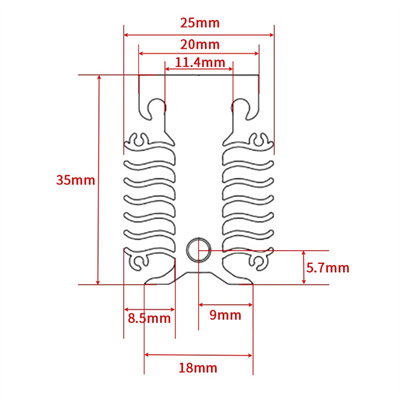 Creality Ender 3 V3 KE-V3 SE Uyumlu Soğutucu Alüminyum Radyatör-Gümüş