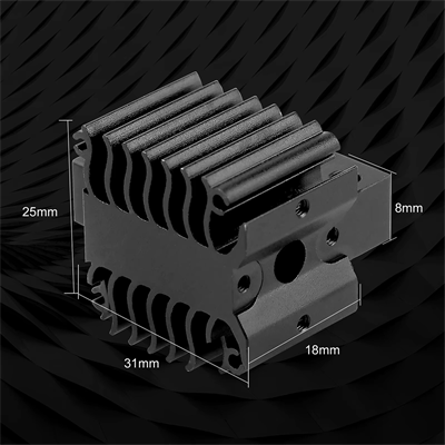Creality Ender 3 V3-V3 Plus Uyumlu Soğutucu Alüminyum Radyatör-Siyah
