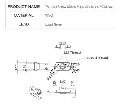 Creality Ender 3 Yaylı POM Somun(Antibacklash Somun)