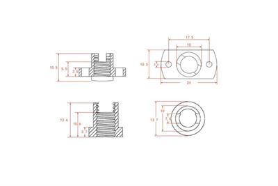 Creality Ender 3 Yaylı Pirinç Somun( 8 Hatve)