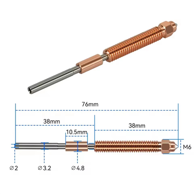 Creality Hi-K2 Serisi Uyumlu Quick Swap Sertleştirilmiş Çelik Nozzle-0.6mm