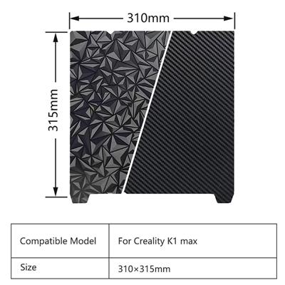 Creality K1 Max Çift Taraflı Peo-Pet Kaplı Yay Çeliği Tabla-310x315mm