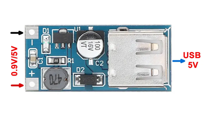 DC 5V 600 mA USB Çıkışlı Voltaj Yükseltici Regülatör Kartı-Step Up(Mavi Board)