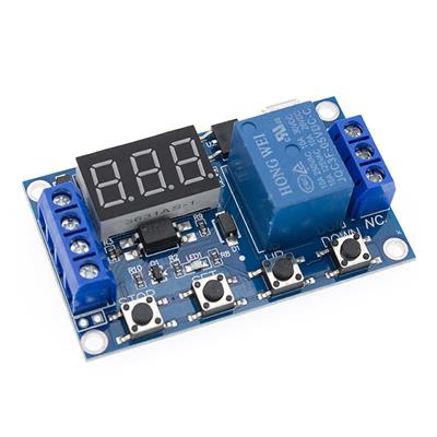 DC 6-30V Zaman Ayarlı Gecikmeli Çok Fonksiyonlu Röle Kartı Ekranlı(Micro USB Girişli)