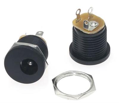 DC Erkek Şase Konnektör-5.5x2.1mm Somunlu-DC022