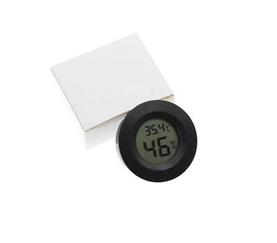 Dijital Lcd Ekran Yuvarlak Termometre Siyah Renk(Probsuz)