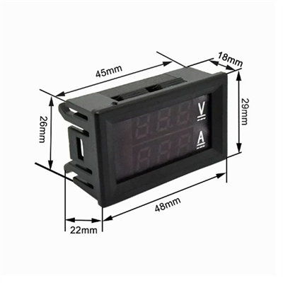 Dijital Voltmetre Ampermetre Dc 100V 50A