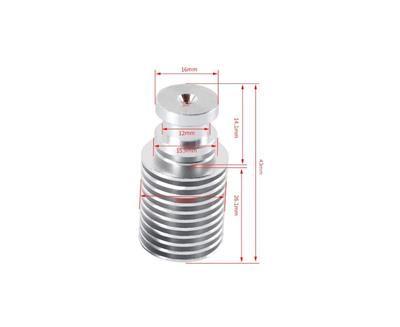 E3D V6 Alüminyum Soğutucu Gövde M6 Barrel Uyumlu(Gümüş)