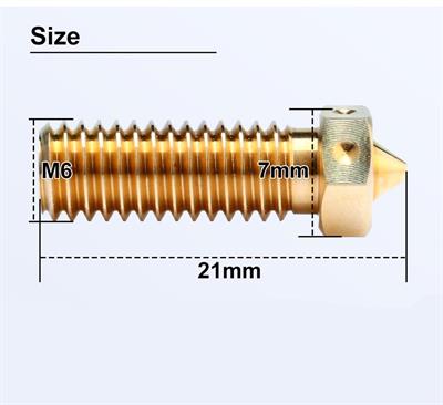 E3D Volcano 4 Nokta Pirinç Nozzle-Sidewinder X1-X2-Genius-Genius Pro-0.4mm
