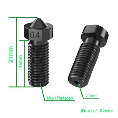 E3D Volcano Sertleştirilmiş Çelik Nozzle-X1-X2-Genius-Genius Pro-0.4mm