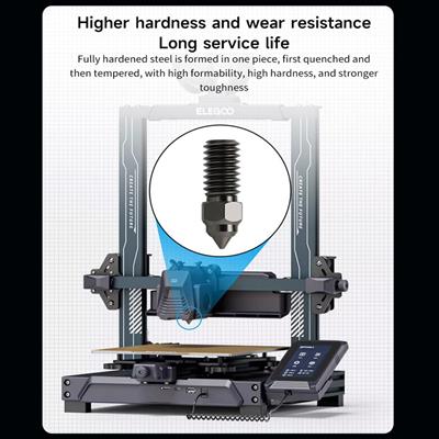 Elegoo Neptune 4-4 Pro Sertleştirilmiş CHT Çelik Nozzle 500°C(0.2mm)