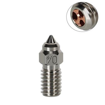 Ender 3 V3 SE-Ender 7-Ender 5 S1  Krom Zirkonyum Bakır CHT Nozzle 500°C(0.4mm)