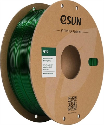 Esun PETG Filament Transparan Yeşil 1.75mm 1000gr