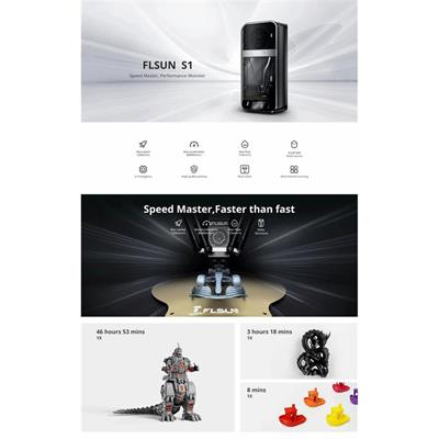 FLSUN S1 Ultra Yüksek Hızlı 3D Yazıcı