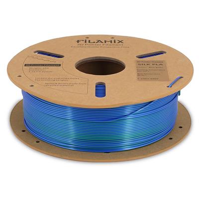 Filamix Silk Magic PLA Filament 1.75mm 1Kg-Mavi-Yeşil