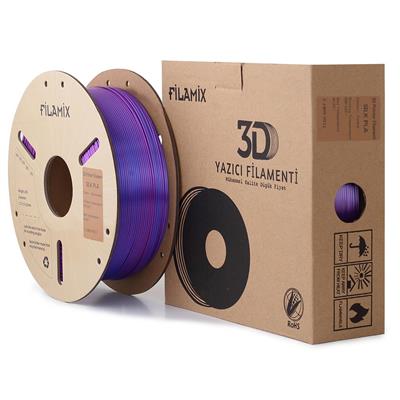Filamix Silk Magic PLA Filament 1.75mm 1Kg-Mavi-Mor